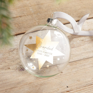 8-Point Star Foiled Memorial Bauble