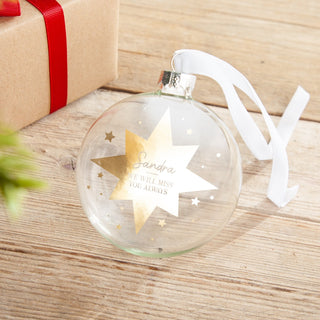 8-Point Star Foiled Memorial Bauble