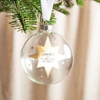 8-Point Star Foiled Memorial Bauble