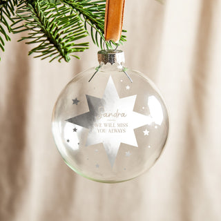 8-Point Star Foiled Memorial Bauble