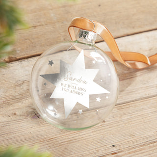 8-Point Star Foiled Memorial Bauble