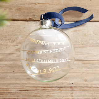 Papercut Baby Details Foiled Bauble