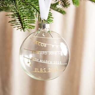 Papercut Baby Details Foiled Bauble