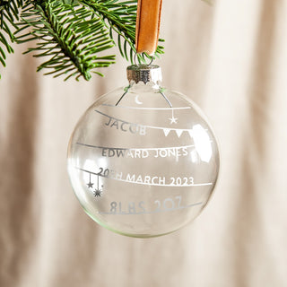 Papercut Baby Details Foiled Bauble