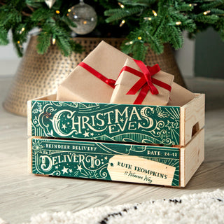 Vintage Stamp Christmas Eve Crate