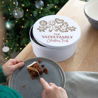 Gingerbread Cookies Christmas Cake Tin