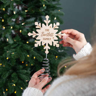 Personalised Family Snowflake Christmas Tree Topper