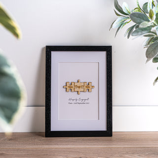 Wooden Puzzle Pieces Print