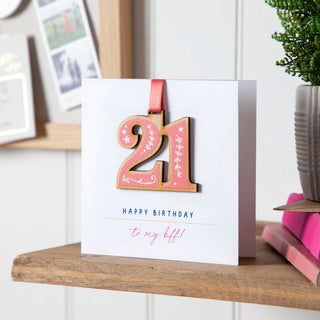 Big Birthday Numbers Hanging Keepsake Card