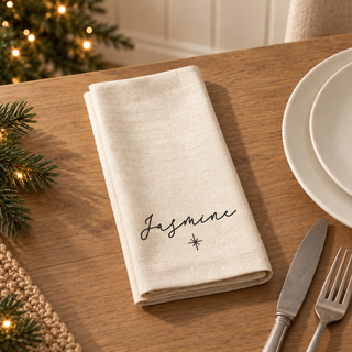 Personalised Linen Napkin Set