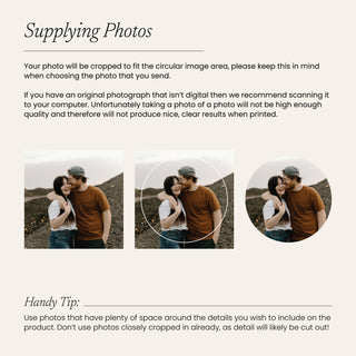 Custom Photo Linen Anniversary Hoop