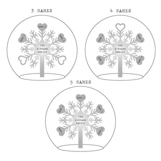 Metallic Family Snowflake Bauble