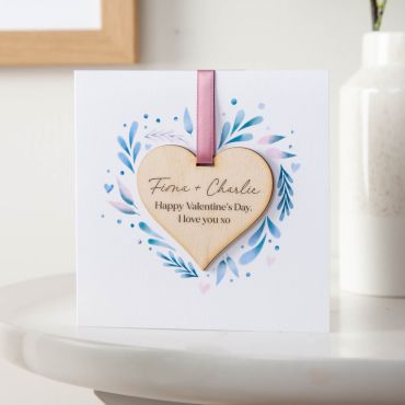 Watercolour Floral Heart Keepsake Card