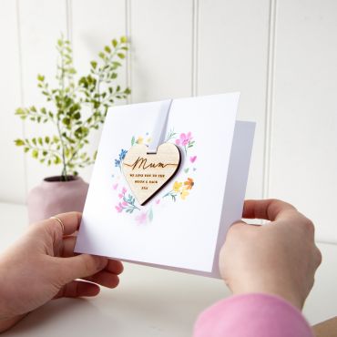 Hanging Heart Wildflower Mother's Day Card