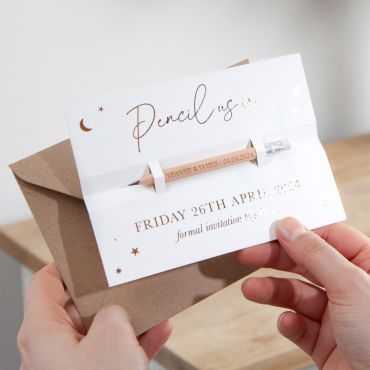 Moon & Stars Foiled 'Pencil Us In' Save the Date