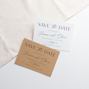 Simple Elegance Save the Date Card