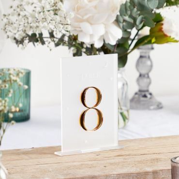 Moon & Stars Acrylic Table Number Signs