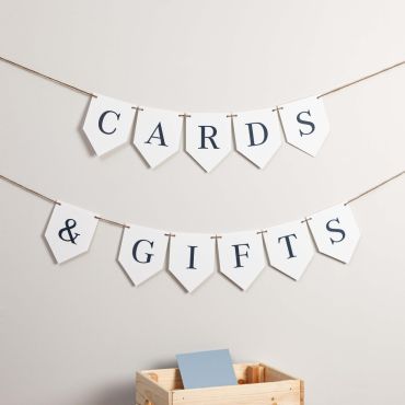 'Cards & Gifts' Ivory Wedding Bunting
