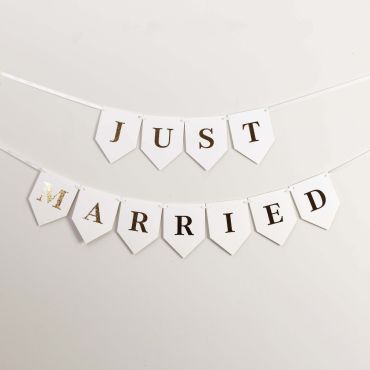 'Just Married' Foiled Wedding Bunting