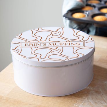 Abstract Pattern Personalised Cake Tin