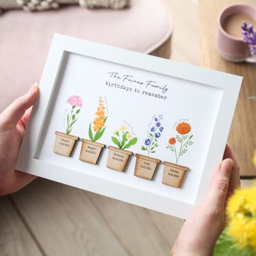 Family Birth Flowers Print