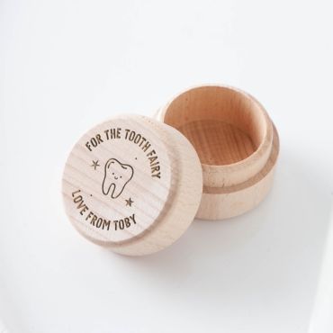 Engraved Round Tooth Fairy Box