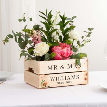 Entwined Leaf Wedding Table Centrepiece Crate