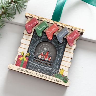 Personalised Christmas Fireplace Decoration