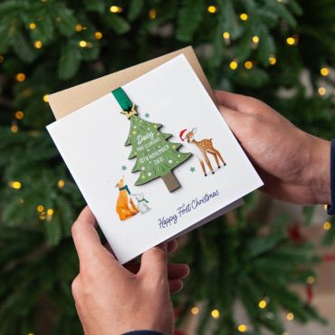 First Christmas Hanging Tree Decoration Keepsake Card