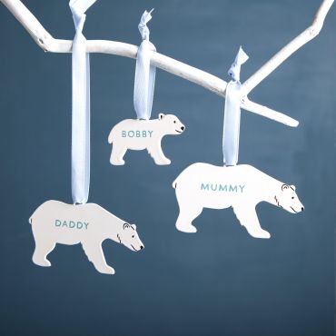 Polar Bear Family Hanging Decorations