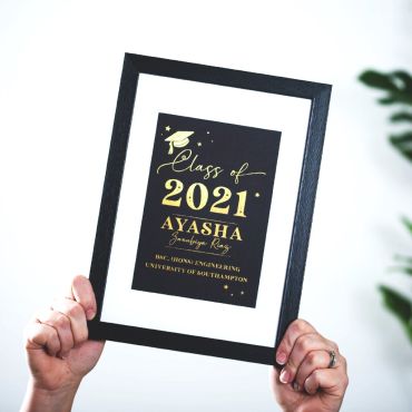 Class of 2021 Foiled A5 Graduation Print