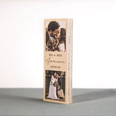 Name & Special Date Wooden Photo Block