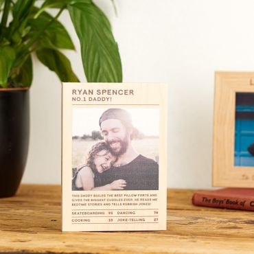 Personalised Photo ‘Trading Card’ Wooden Block