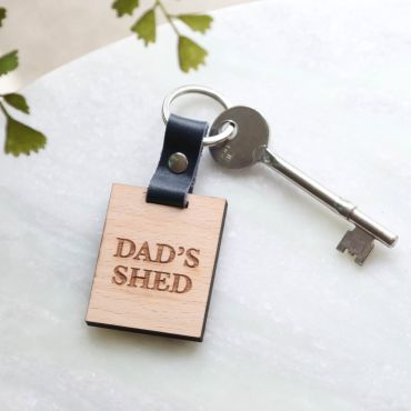 Dad's Keys Personalised Wooden Key Fob