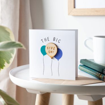 Personalised 'Big Birthday' Balloon Keepsake Card