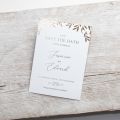 Gold Leaves Foiled Save the Date Card