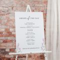 Wildflowers Order of the Day Wedding Sign