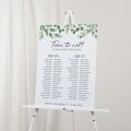 Green Eucalyptus Wedding Banquet Table Plan Sign