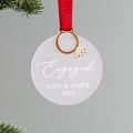 Engagement Acrylic Hanging Decoration with Gold Ring Charm