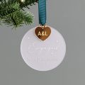 Acrylic Hanging Decoration with Gold Heart Charm