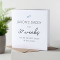 First Father's Day Time Card with coloured Hearts