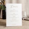 Autograph Small Foiled Wedding Menu Signs
