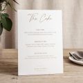 Autograph Small Foiled Wedding Menu Signs