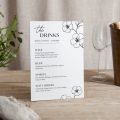 Blossom Small Printed Wedding Menu Signs