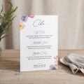 Pressed Floral Small Printed Wedding Menu Signs