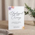Pressed Floral Small Printed Wedding Signs