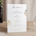 Gold Leaves Small Foiled Wedding Menu Signs