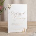 Gold Leaves Small Foiled Wedding Signs