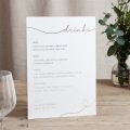 Minimal Script Small Foiled Wedding Menu Signs