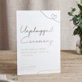 Minimal Script Small Foiled Wedding Signs